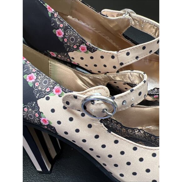 Hot Chocolate Designs Chocolaticas Doris Polka Dot Mary Jane Heels Size 41/US 11 - Picture 11 of 13